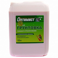 Грунтовка Оптимист G103 (зеленая этикетка), универсальная, глубокого проникновения, 10 л цены в Воронеже
