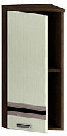 Шкаф-антресоль ШАЗ-30 Арабика левый, венге/шелк жемчуга, размер 300х750х370 мм, Мебель Маркет