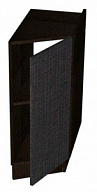Стол рабочий РС3-30 Арабика правый, венге/шелк венге, размер 300х843х600 мм, Мебель Маркет