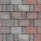 Плитка тротуарная прессованная "Рустика" 3 формы, бурый антрацит, 60мм,  (12,90м2/уп) фото №1