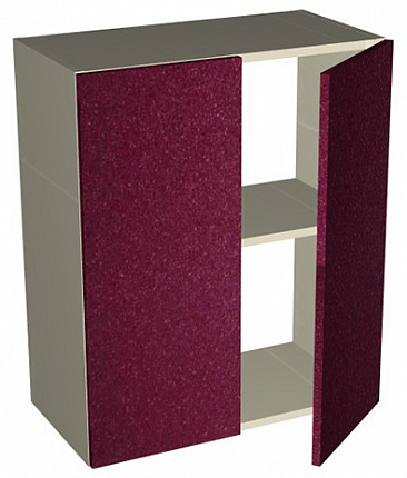 Шкаф-антресоль "Шанталь 2" ША-60-2Д, рубин металлик, размер 600х720х316 мм, Мебель Маркет цены в Воронеже